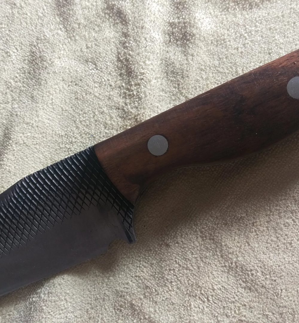 Messer aus einen Hufraspel